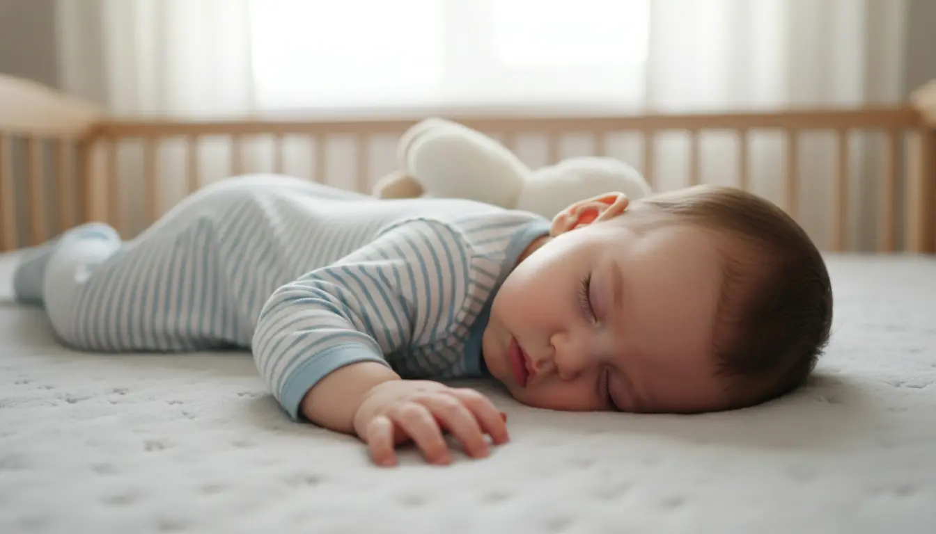 Baby slaapt op buik