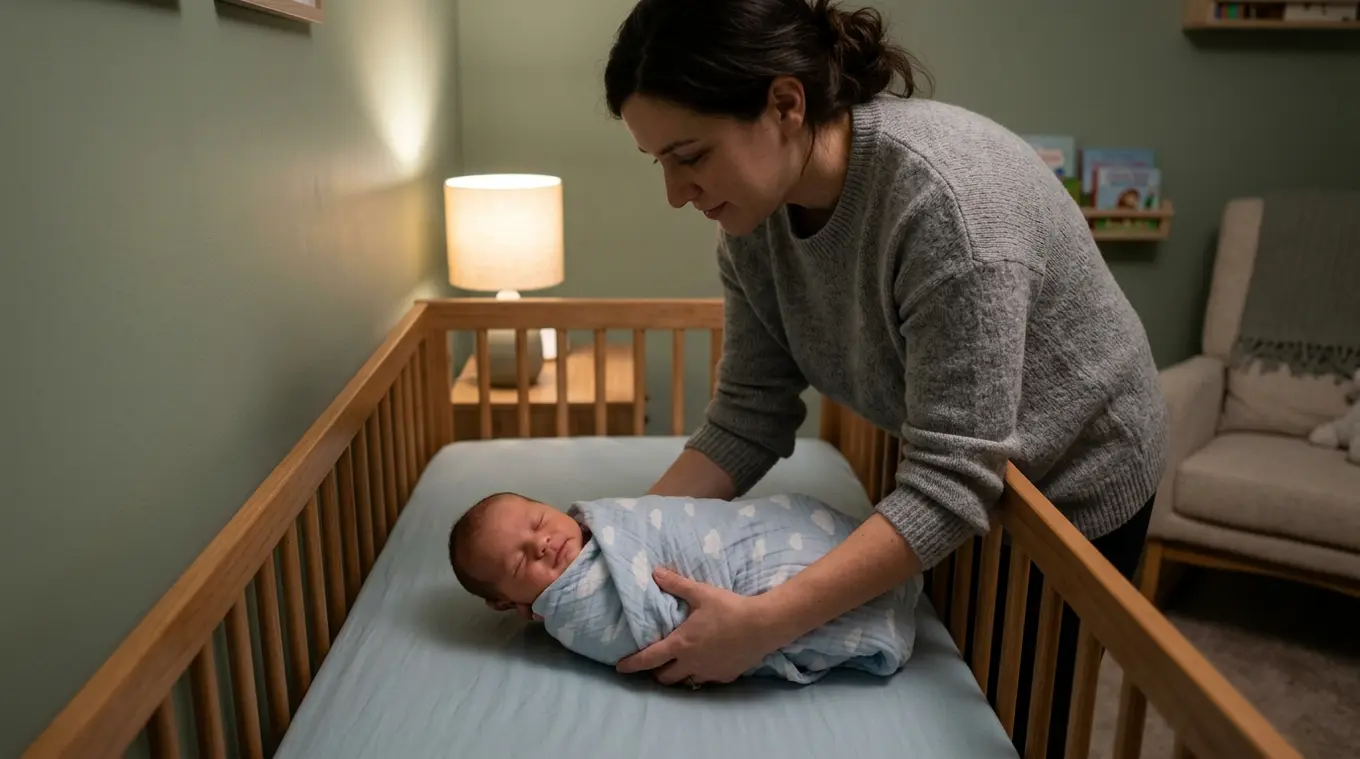 Baby wegleggen na voeding