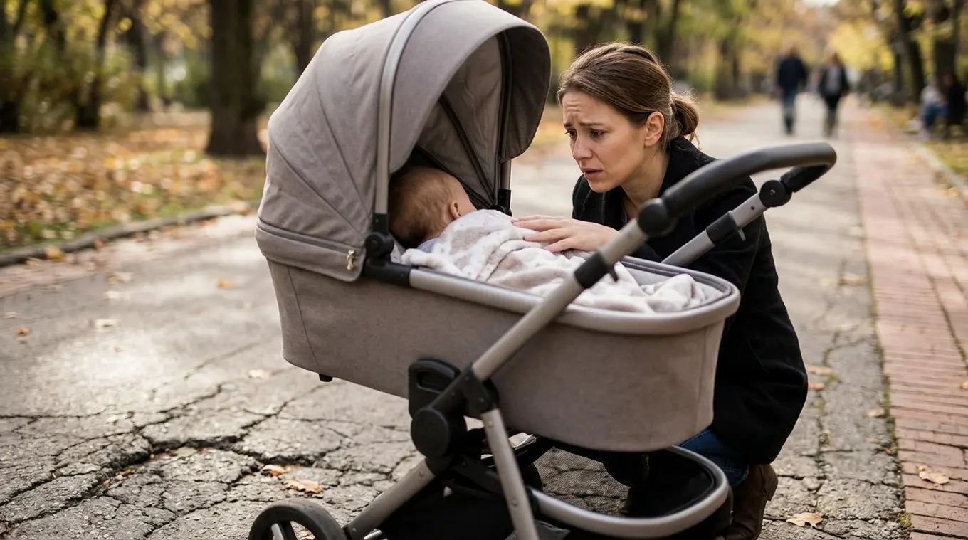 Shaken baby syndroom door kinderwagen